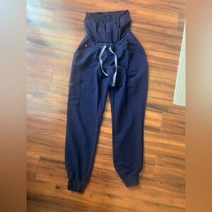 Figs Women's Navy Blue Maternity Jogger Scrub Pants